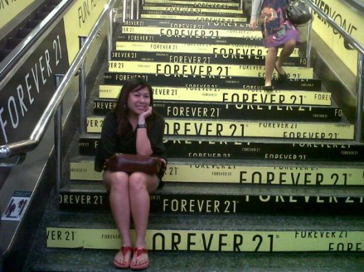 Carl finding Forever 21 in Singapore